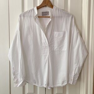 Everlane white long sleeve blouse